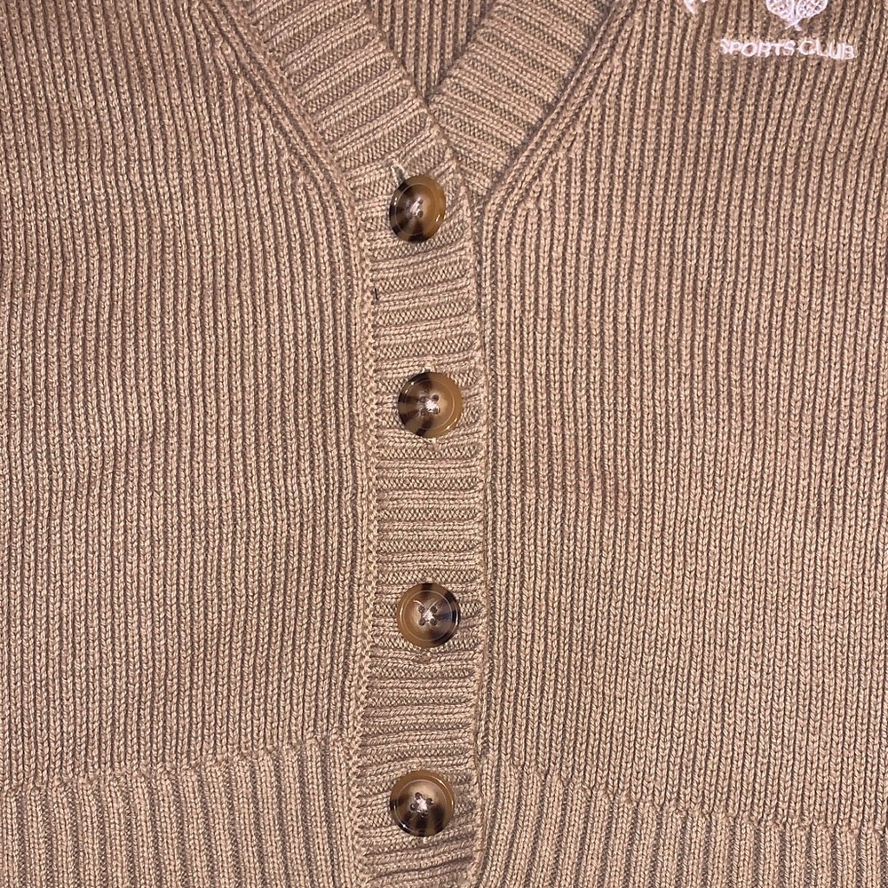 PacSun Women’s Pacific Sunwear Tan Knit Button Vest Small - Picture 6 of 10